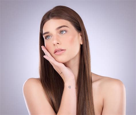 premium photo beauty studio makeup  face  woman  skincare