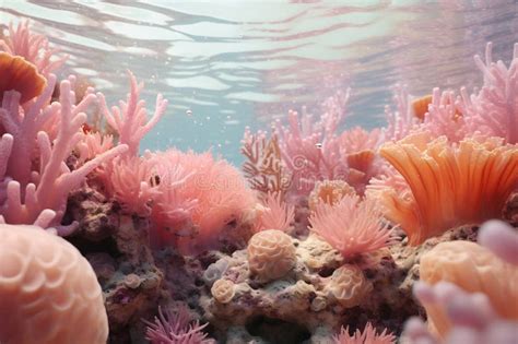 Underwater Scene of Corals and Sponges in Water Stock Image - Image of undersea, saltwater ...
