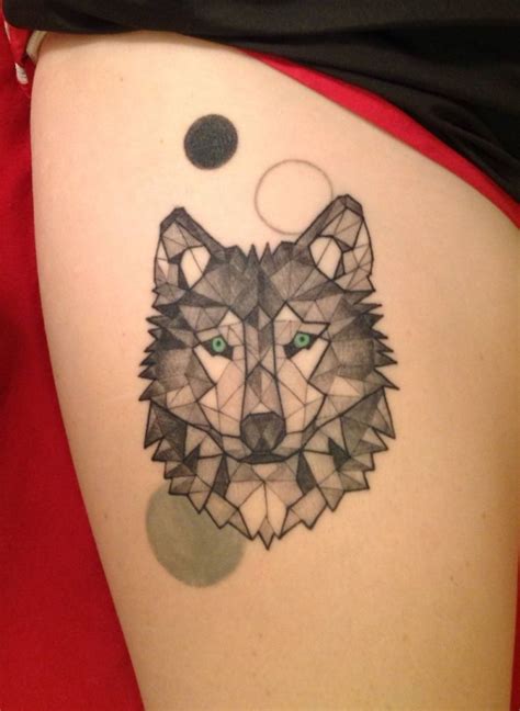 wolf geometric tattoo design (26) - KickAss Things