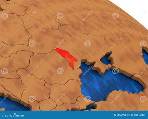 Moldova on wooden globe stock illustration. Illustration of republic ...