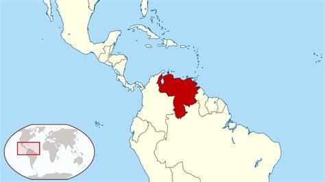 Large location map of Venezuela in South America | Venezuela | South ...