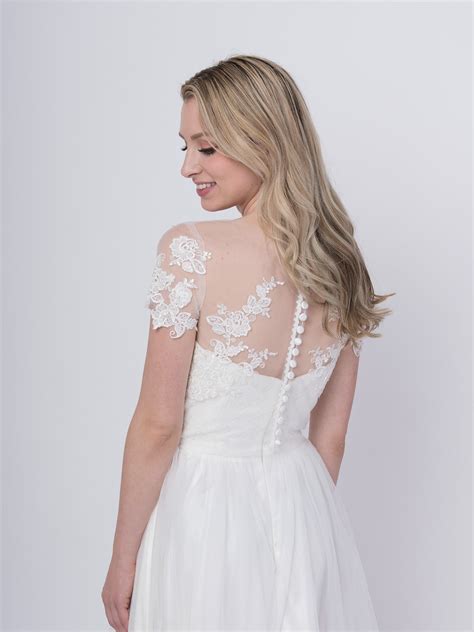 Short sleeve wedding dress topper – Tulip Bridal