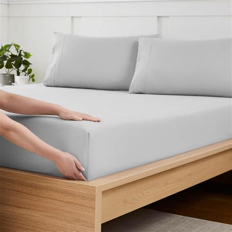 Amazon.com: King Size Fitted Sheet Only with Full Elastic & Built in