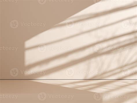 Natural shadow on a beige wall background for product presentation ...