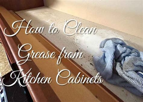 how to clean cabinets grease