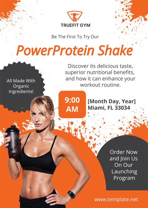 Free Gym Product Launch Invitation Template to Edit Online