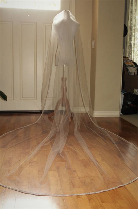 Crystal Cathedral Beaded Wedding Veil With Rhinestones Crystal - Etsy
