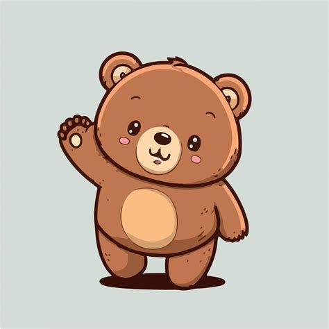 kawaii cartoon bear art illustration 22953947 Vector Art at Vecteezy