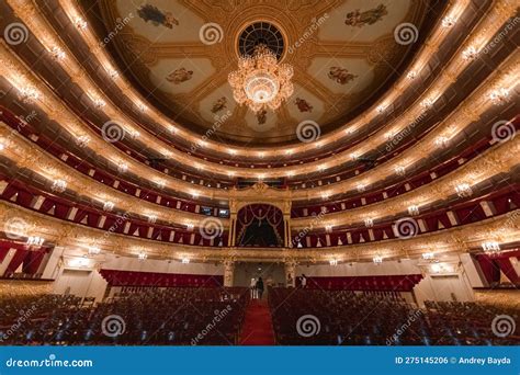 Interior of the Bolshoi Theatre in Moscow. Editorial Photo - Image of ...