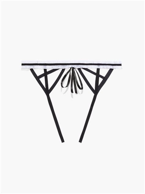 At My Service Crotchless Panty in Black | SAVAGE X FENTY