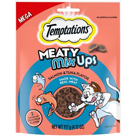 Temptations Meaty MixUps Salmon and Tuna Crunchy and Soft Cat Treats