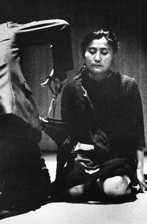 a moral to this song — “Strip”; Yoko Ono, Cut Piece performance ...