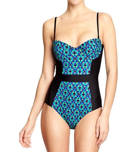 uber chic  cheap spied paneled balconette swimsuit