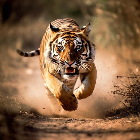 tiger running   woods   tiger   nose premium ai