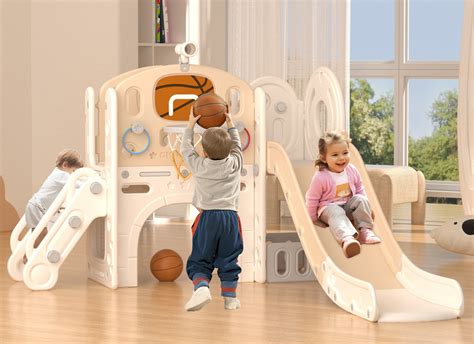 KORIMEFA 8 in 1 Toddler Slide with Climber, Kids Slide for Toddlers Age ...