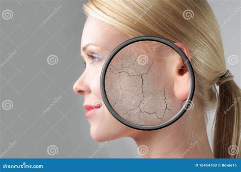 problem skin stock photo image  woman lens care