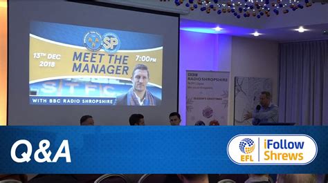 meet  manager qa news shrewsbury town