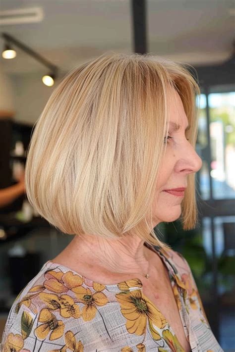 60 Elegant Bob Haircuts Tailored for Women Over 60 36
