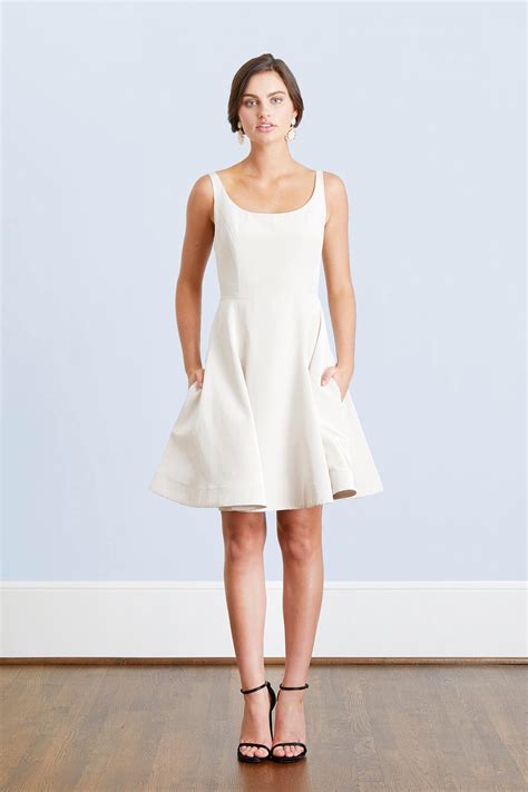 Josephine Simple Short White Courthouse & Civil Ceremony Wedding Dress