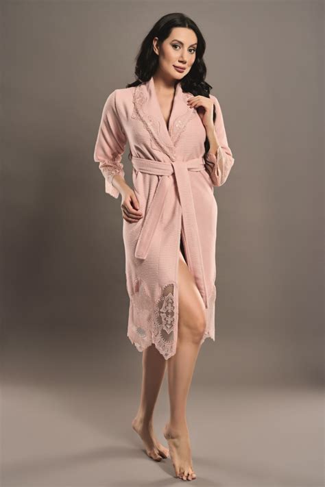Купить халат женский "nusa" bamboo bukle 4155 пудра, l/xl в интернет ...