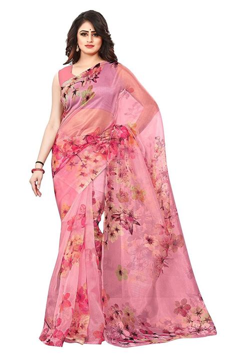 party wear printed sarees    blouse piece   separate