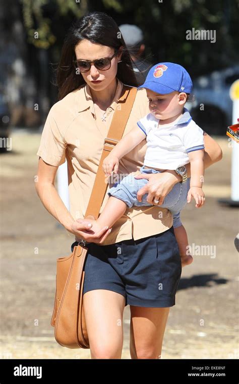 Jordana Brewster takes her son, Julian to Mr. Bones Pumpkin Patch along ...
