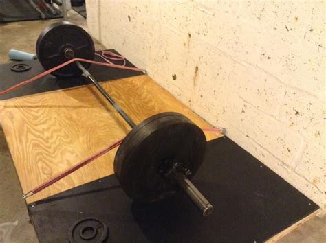 diy deadlift platform with band pegs