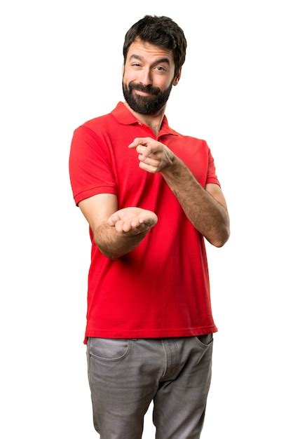 premium photo handsome man holding
