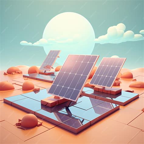 Premium Photo | Cartoon solar panels 3D