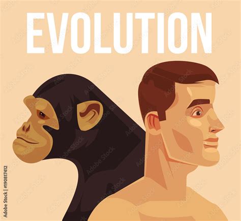 evolution  homo sapiens vector flat cartoon illustration stock