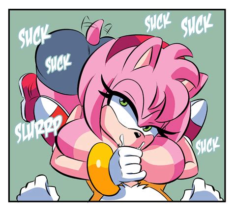 rule  amy rose anthro blowjob exposed torso fellatio female