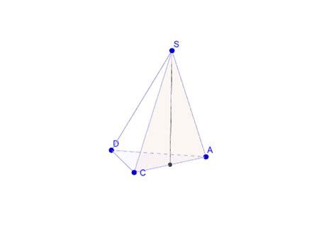 Піраміда. В основі прямокутний трикутник – GeoGebra