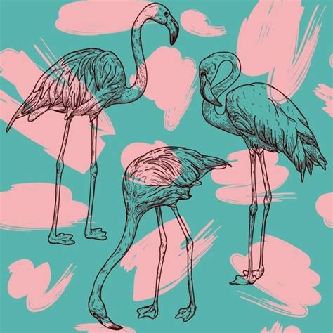 A tropical flamingo print with 80s retro flair