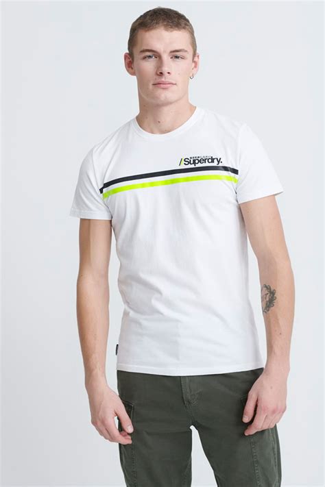 Superdry мужская футболка из хлопка со скидкой 67%, белый цвет, размер ...