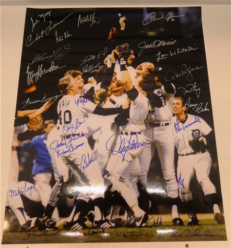 Lot Detail - 1984 Detroit Tigers Team Signed 16x20 Photo (30 autos)