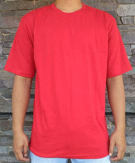 pabrik kaos polos  shirt kaos polos merah kekinian produksi