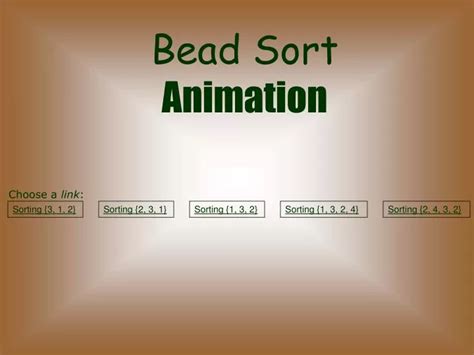 bead sort animation powerpoint    id