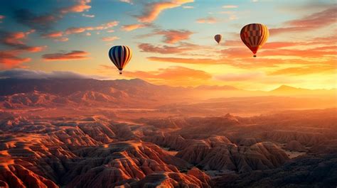 Premium AI Image | hot air balloon over cappadocia at sunrise