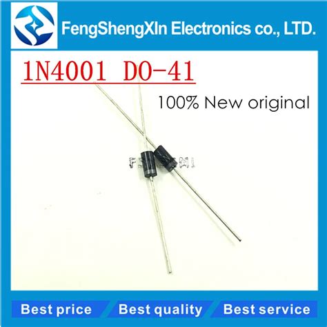 100pcs/lot New 1N4001 IN4001 1A 50V DO 41 Rectifier Diode -in ...