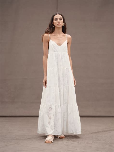ABITO LUNGO WHITE WISE BIANCO A FIORI - Charme Roma