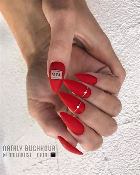 Pin on Prom 2020! | Red acrylic nails, Acrylic nail designs, Bright red ...