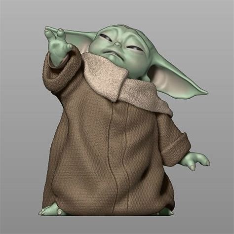 GROGU Baby Yoda Using The Force Printable 3D Model 3D Print Model ...