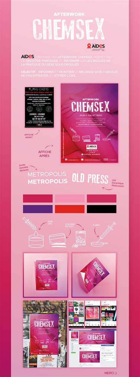 "CHEMSEX" affiche pour l'association AIDES on Behance