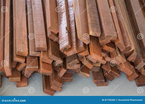 Natural Wood Lath for Construction Stock Photo - Image of grain ...