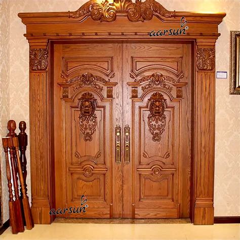 solid wood double door design  aarsun
