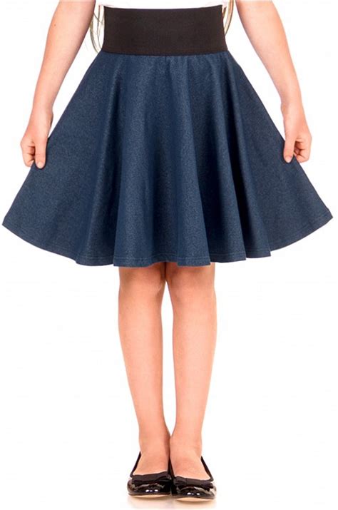 Юбка для девочки Апрель 6645330 синий купить оптом в HappyWear.ru