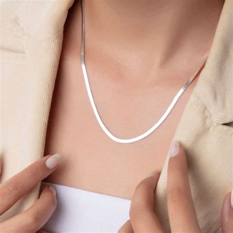 Salve Anti-Tarnish Silver Snake Chain Necklace