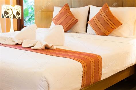 empty modern bed stock photo  torsak