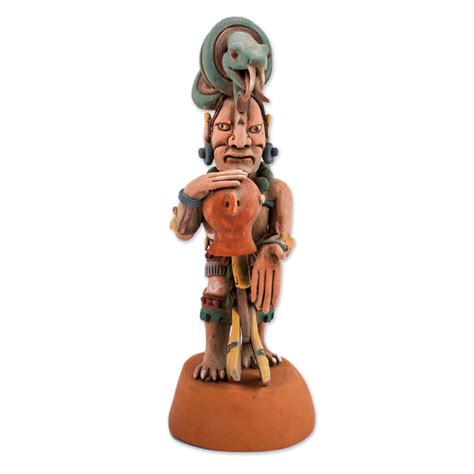 Ceramic Sculpture of Mayan Goddess Ixchel from Mexico - Mayan Goddess