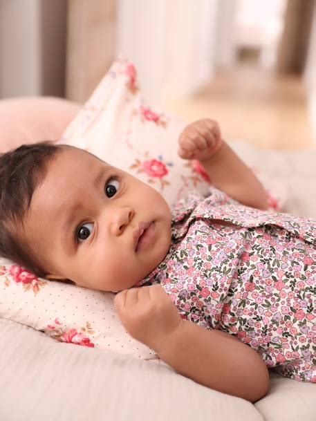 Vertbaudet Geblümter Baby Overall OEKO-TEX® in wollweiß